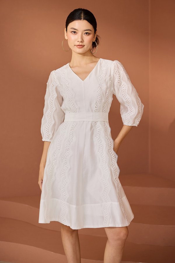 Joan Dress In Classic White