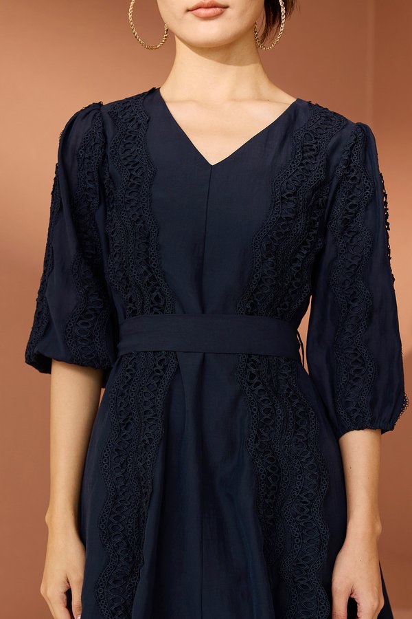Joan Dress In Midnight Blue