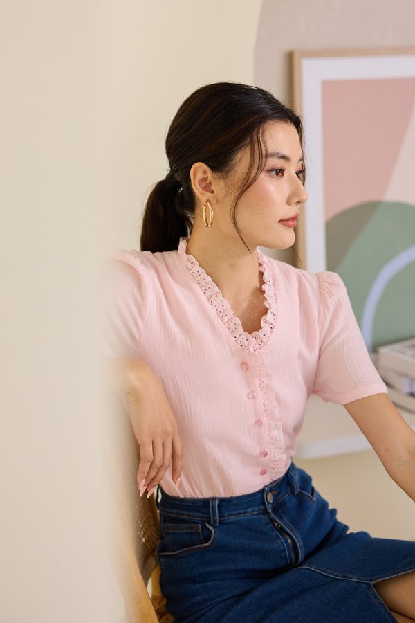 Carlyn Top In Soft Pink