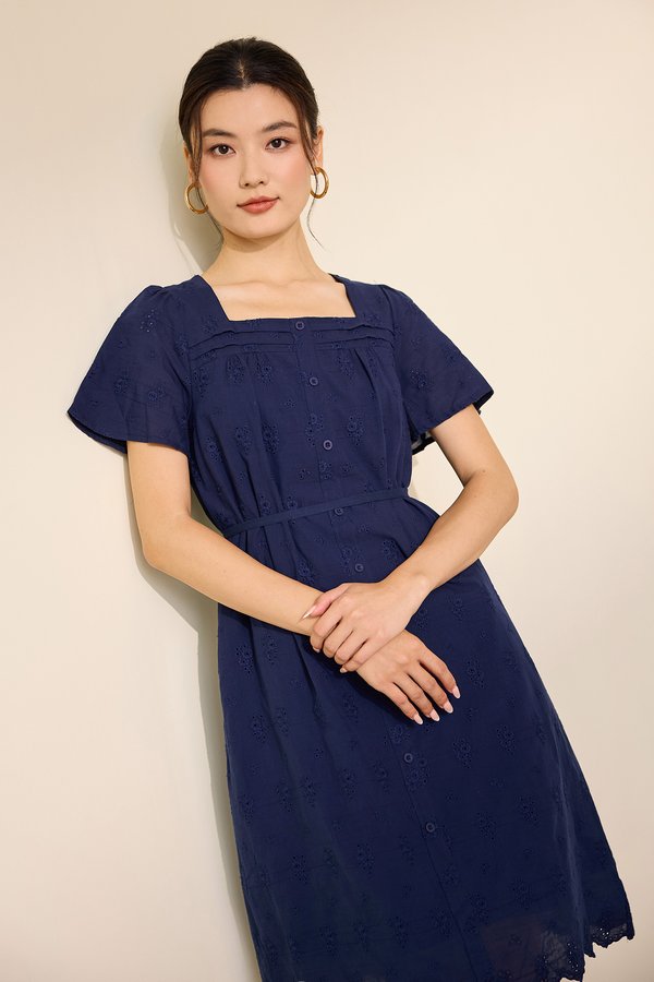 Noella Dress In Navy Blue