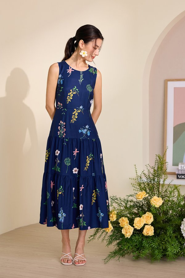 Wilfred Dress In Blue Florals