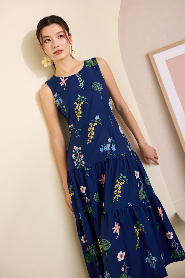 Wilfred Dress In Blue Florals