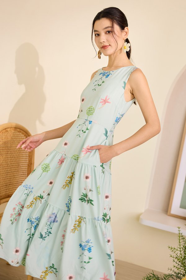 Wilfred Dress In Sage Florals