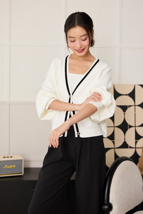 Abel Cardigan In Classic White