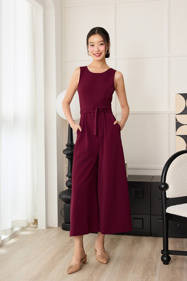 Cape Town Romper In Wine Red