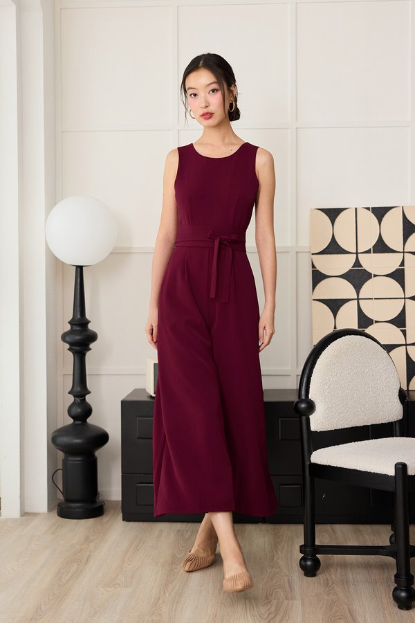 Cape Town Romper In Wine Red
