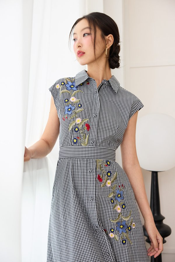 [Backorder] Posey Dress In Floral Checks