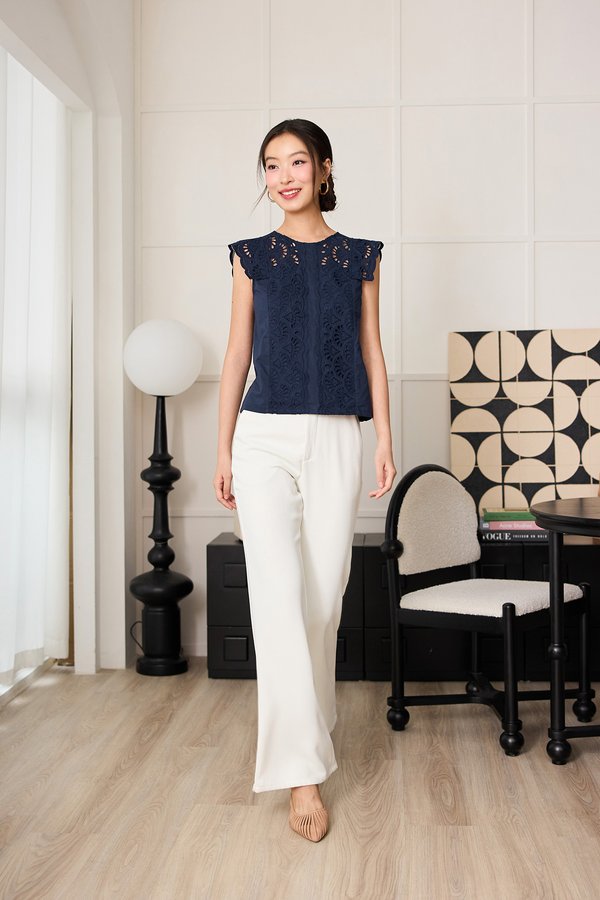 Maura Top In Navy Blue