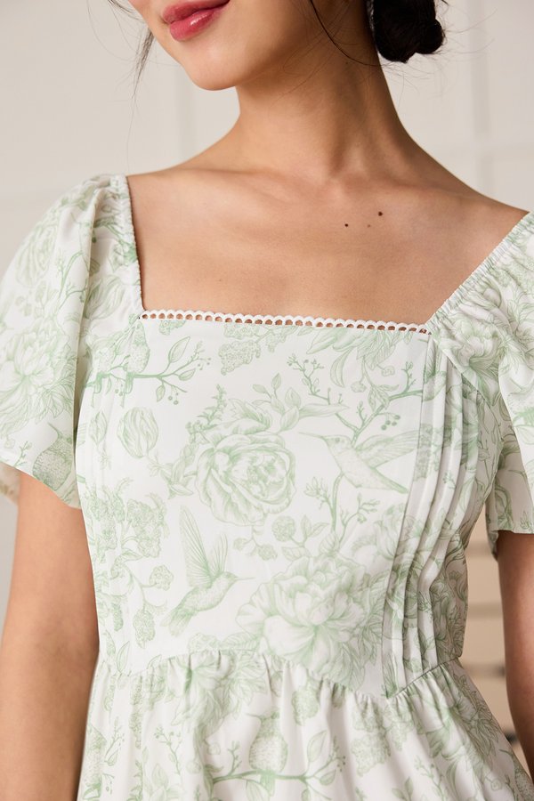 Seychelle Dress In Sage Prints
