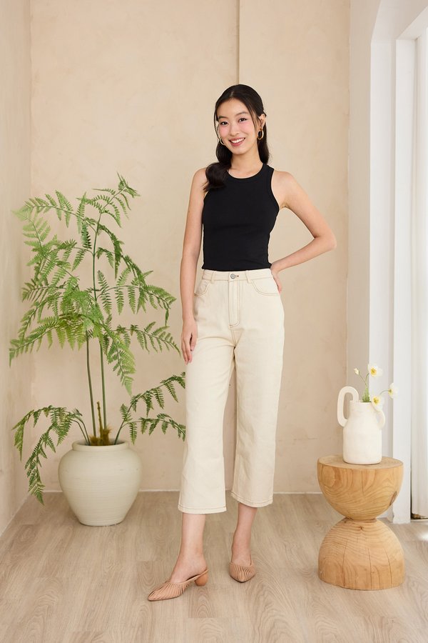 Collin Jeans In Clean Cream Collin Jeans In Clean Cream