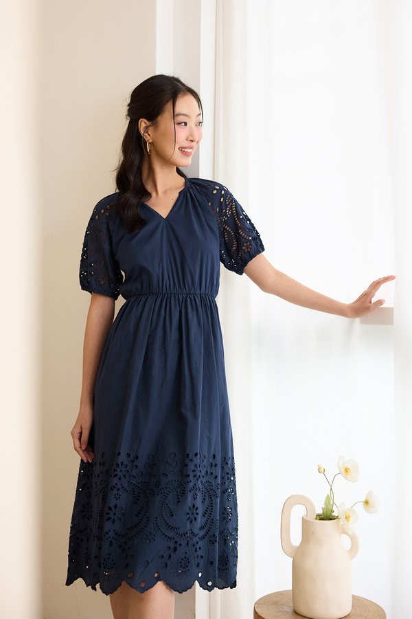 Mallory Dress In Navy Blue Mallory Dress In Navy Blue