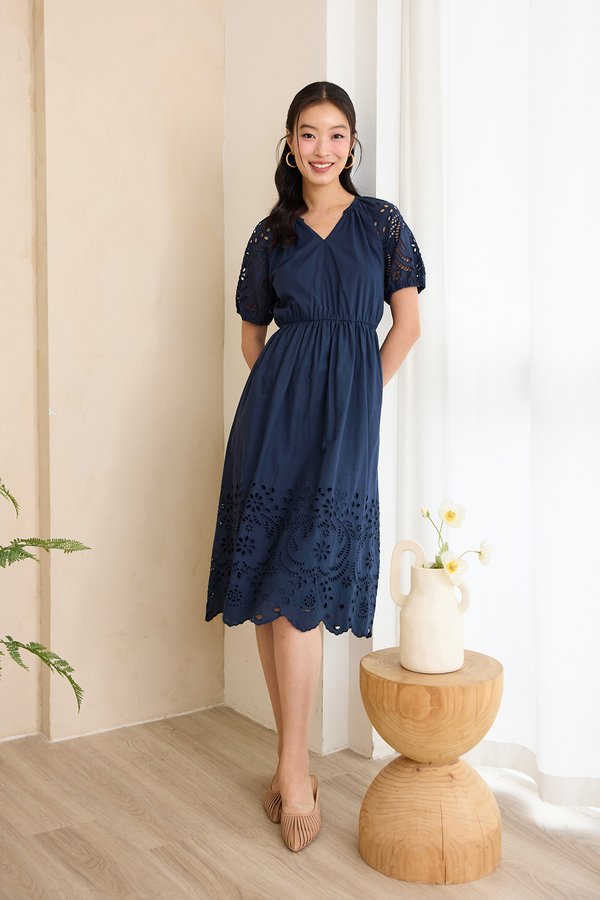 Mallory Dress In Navy Blue Mallory Dress In Navy Blue