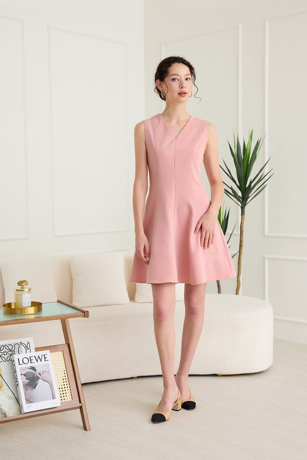 Enid Dress In Rose Pink