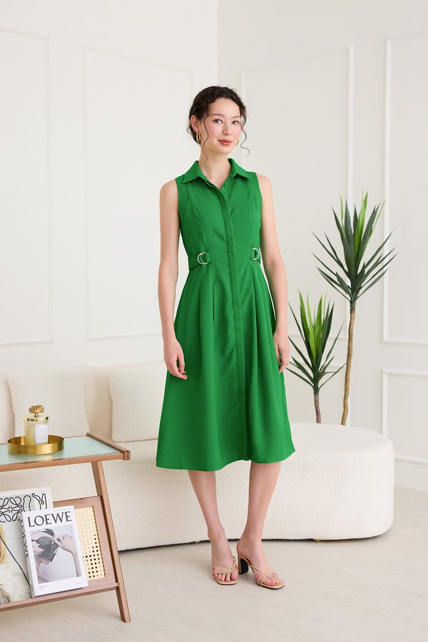 Josette Dress In Emerald Green