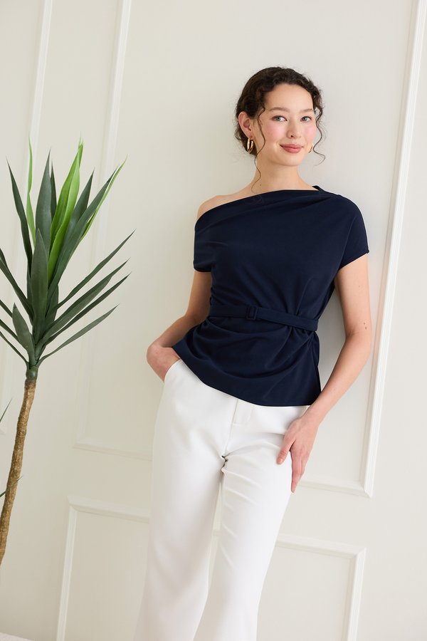 Roselia Top In Navy Blue