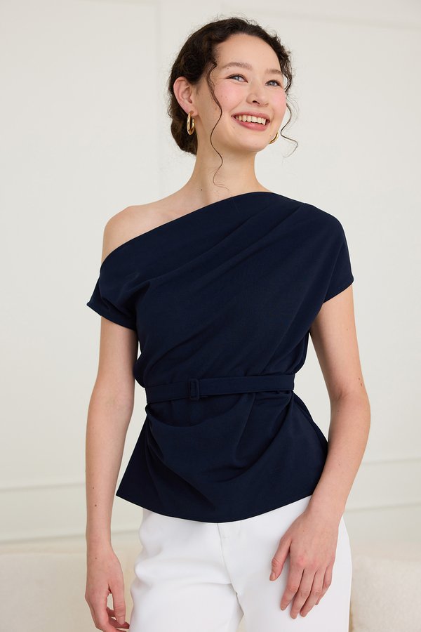 Roselia Top In Navy Blue