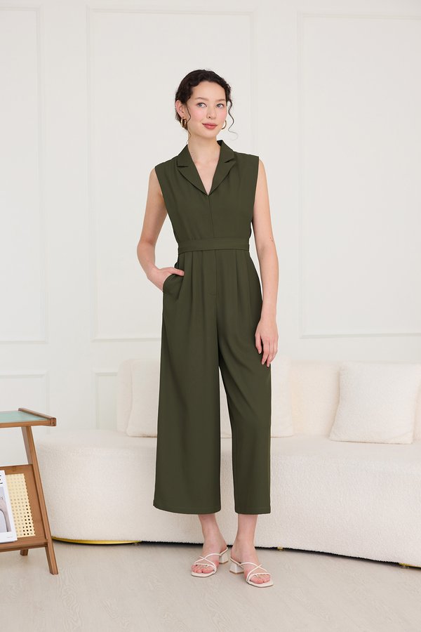 Mackenzie Romper In Olive Green