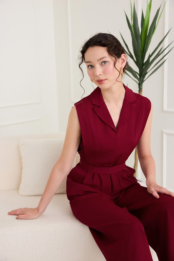 Mackenzie Romper In Wine