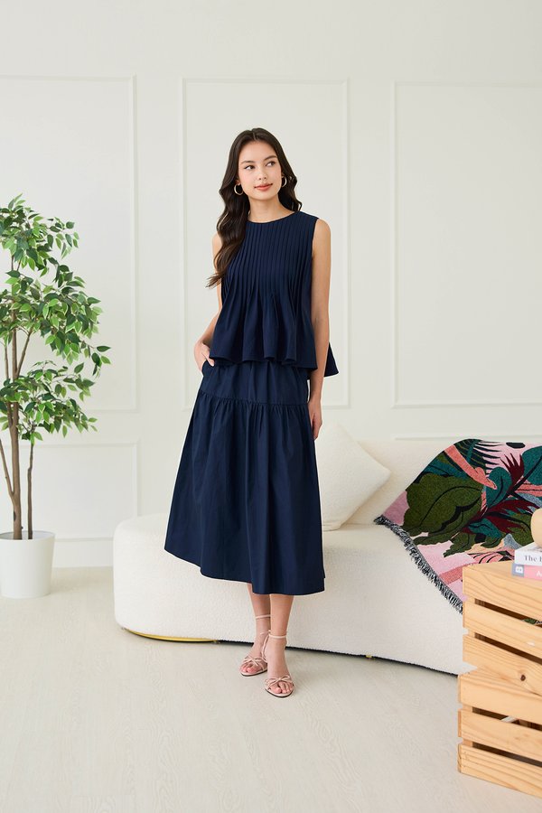 Adelia Top In Navy Blue