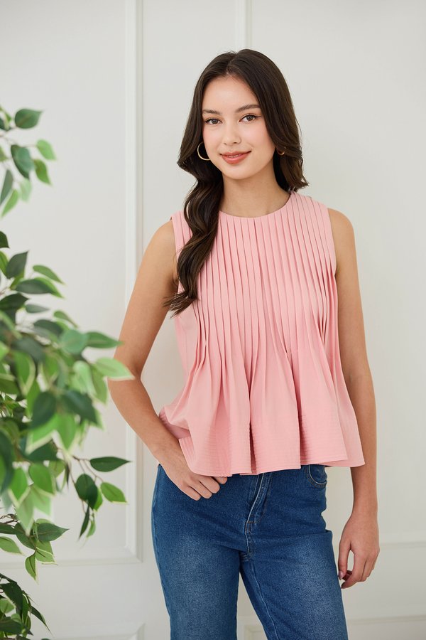 Adelia Top In Rose Pink