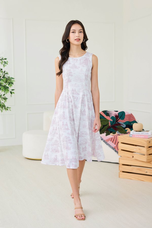 Hayden Dress In Pink Prints