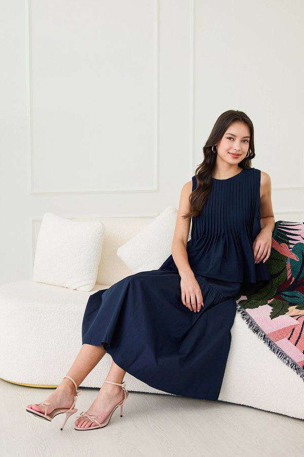 Rhyme Skirt In Navy Blue