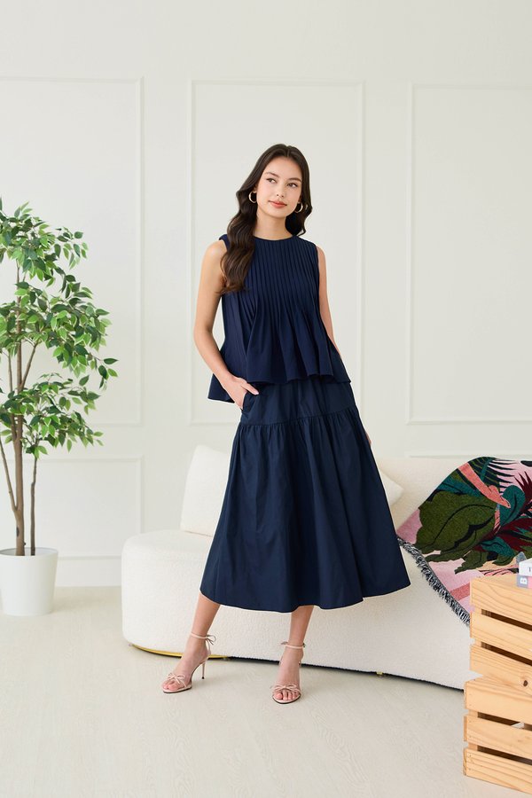 Rhyme Skirt In Navy Blue