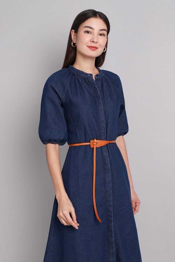 Trapezium Slot Belt In Camel