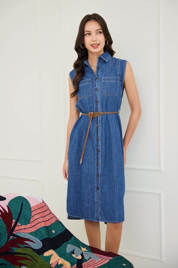 Trapezium Slot Belt In Natural