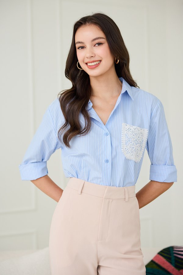 Louis Top In Blue Stripes