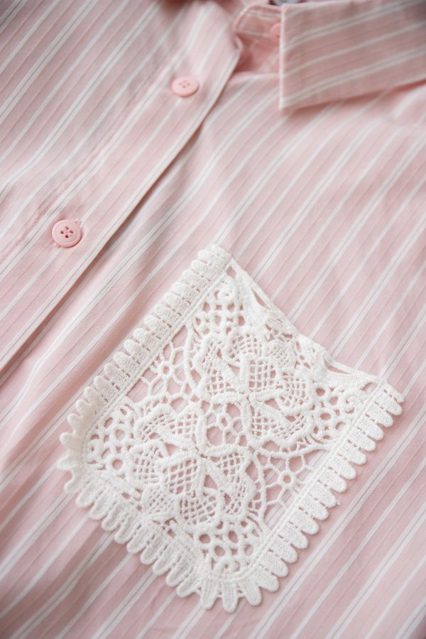 Louis Top In Pink Stripes