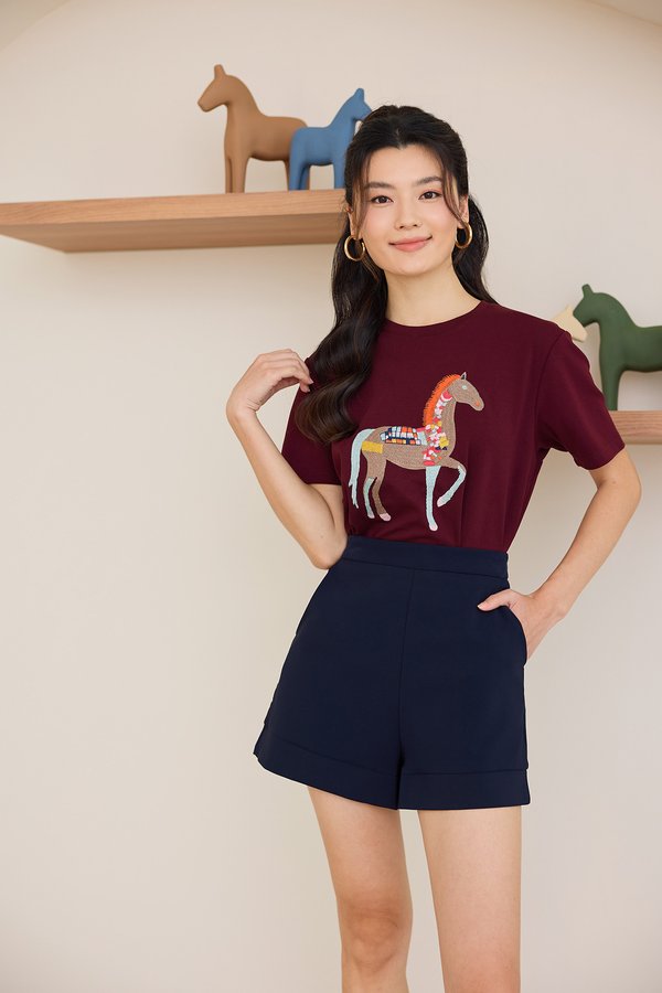Galloping Grace Unisex Top In Merlot
