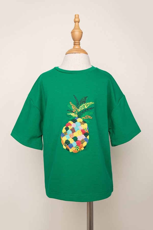 Rolling In Huatness Kids Top In Kelly Green