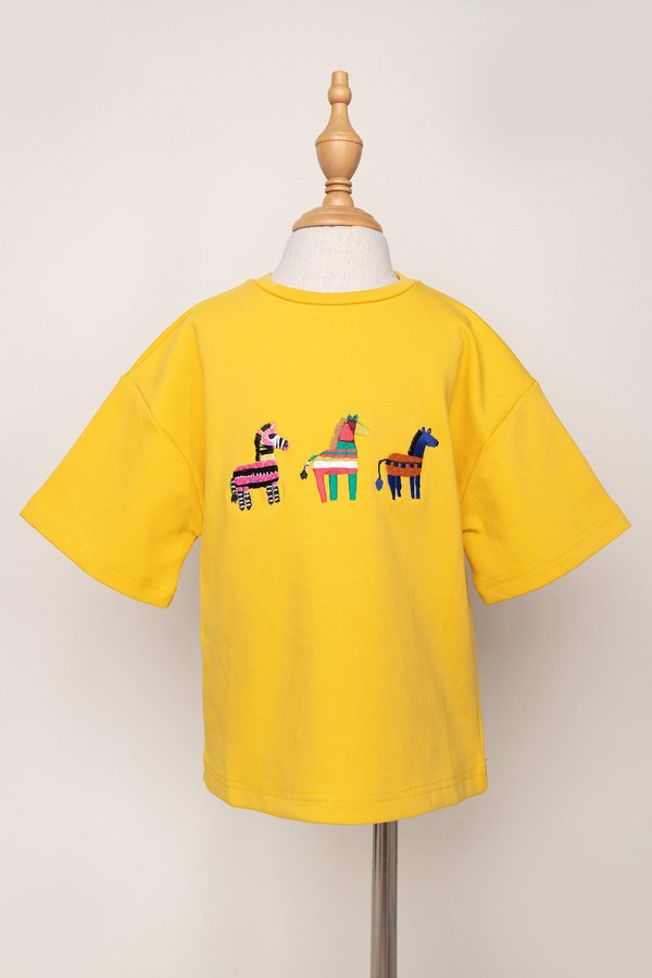Year Of Horse Kids Top In Honey
