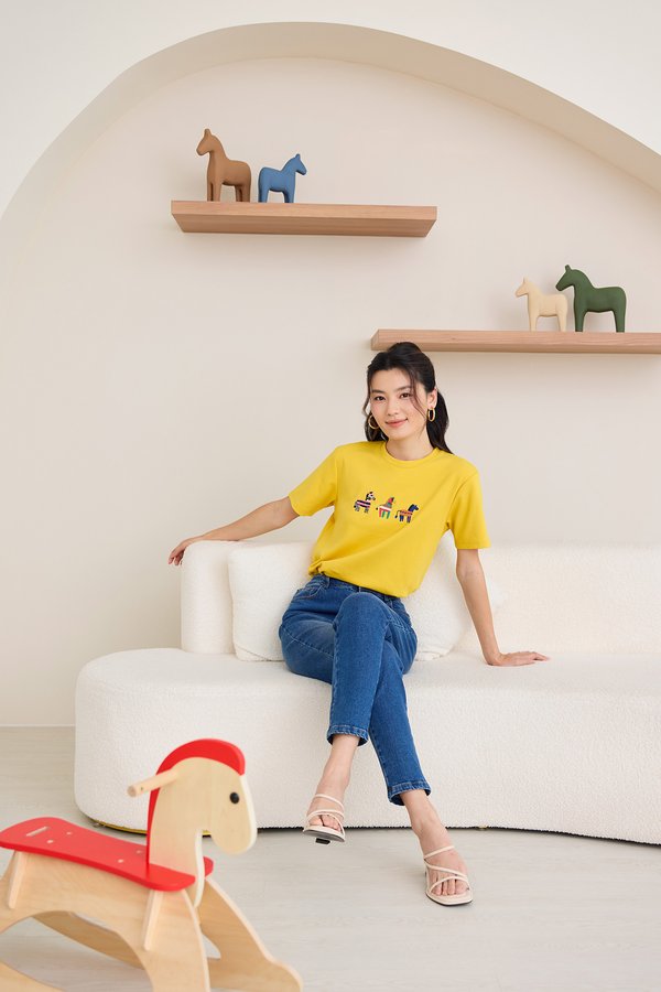 Year Of Horse Unisex Top In Honey