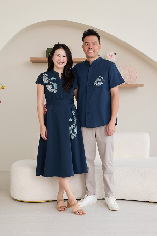 Billie Men Shirt In Pine Blue