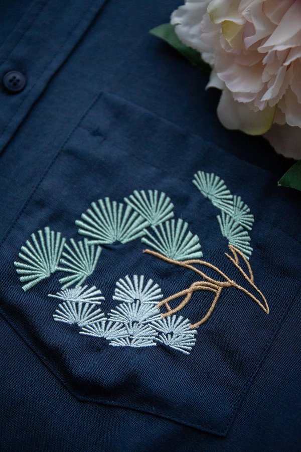 Billie Men Shirt In Pine Blue