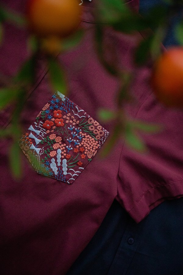 Billie Men Shirt In Tapestry Wine