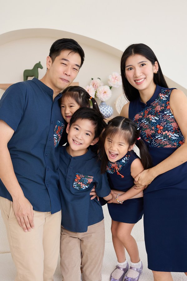 Connor Boy Shirt In Tapestry Blue