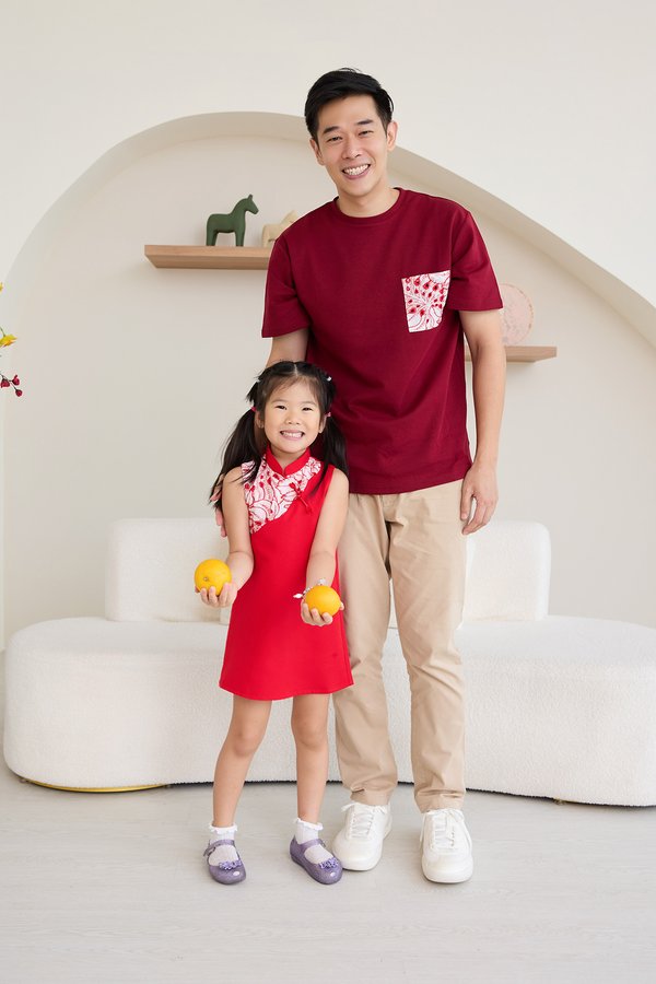 Dariel Men Tee In Eyelet Red