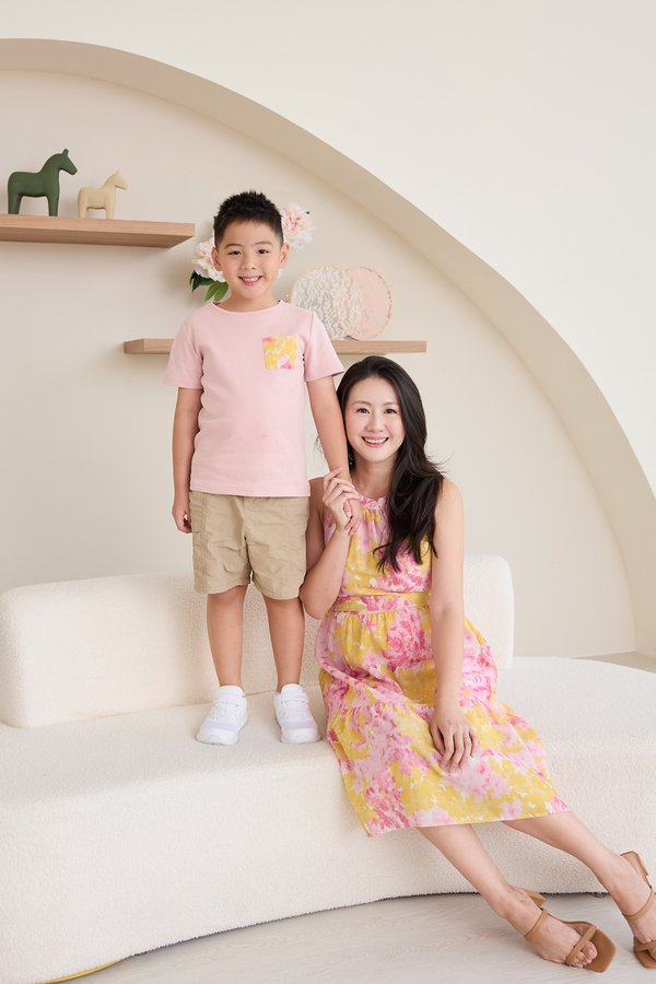 Elliott Boy Tee In Soft Pink