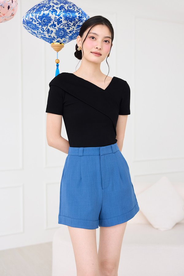 Cambrie Shorts In Denim Blue