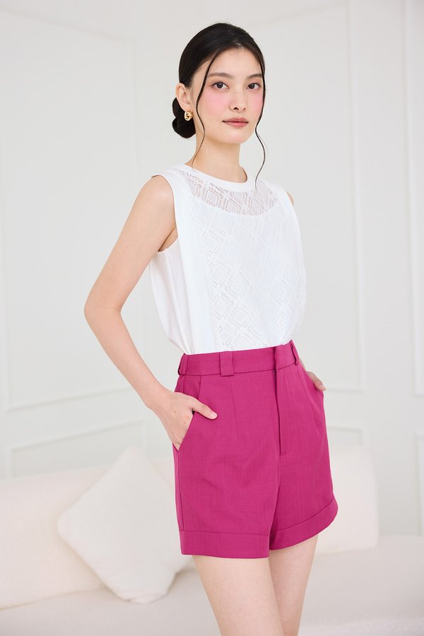 Cambrie Shorts In Magenta