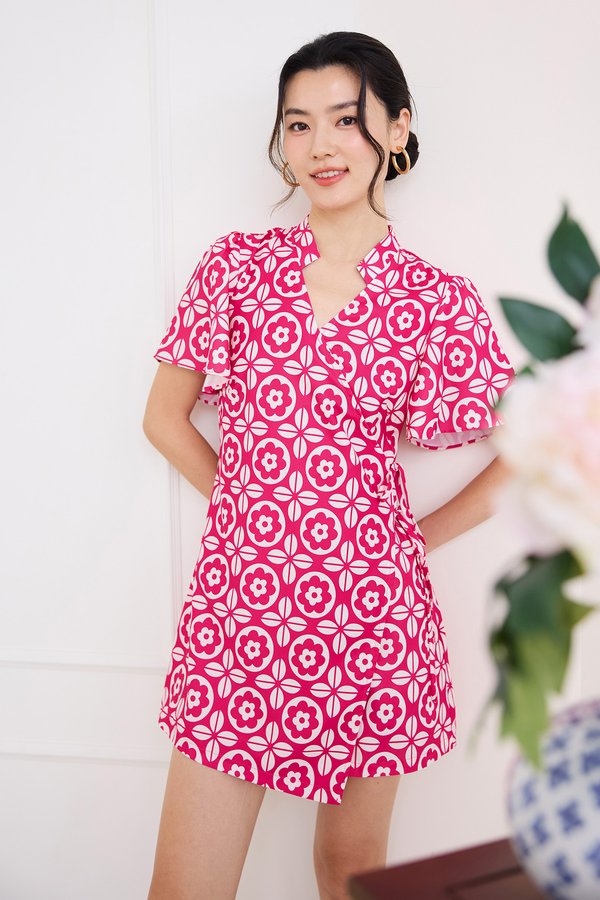 Erina Romper In Pink Prints