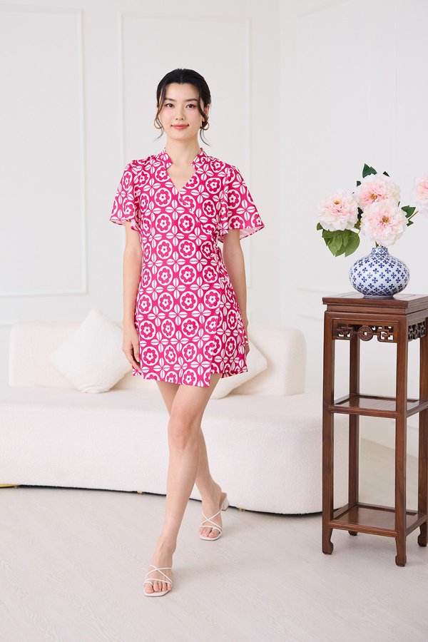 Erina Romper In Pink Prints