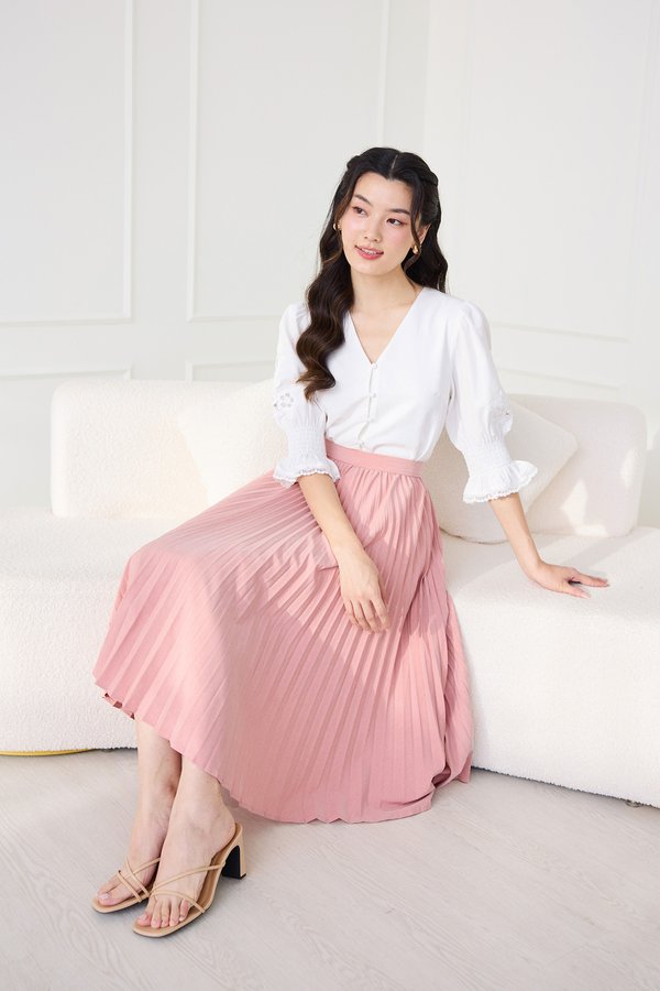 Aimee Skirt In Dusty Pink