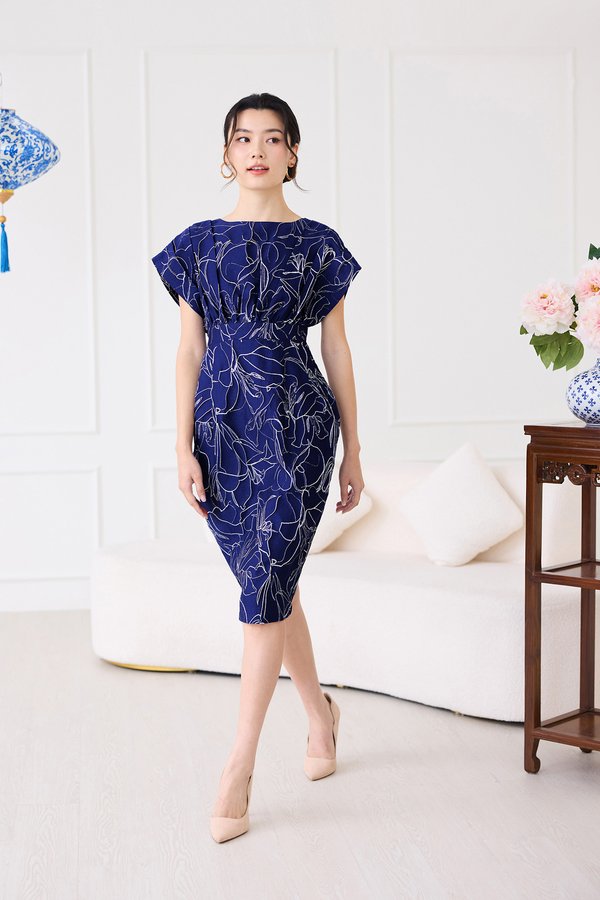 Nova Dress In Midnight Silver