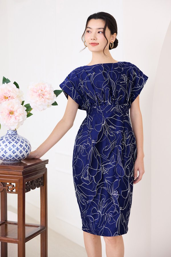 Nova Dress In Midnight Silver