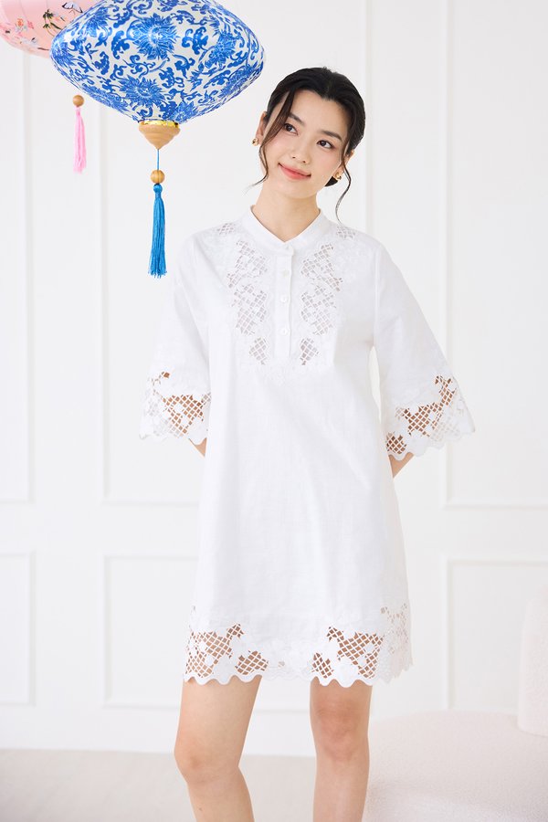 Senna Dress In Classic White