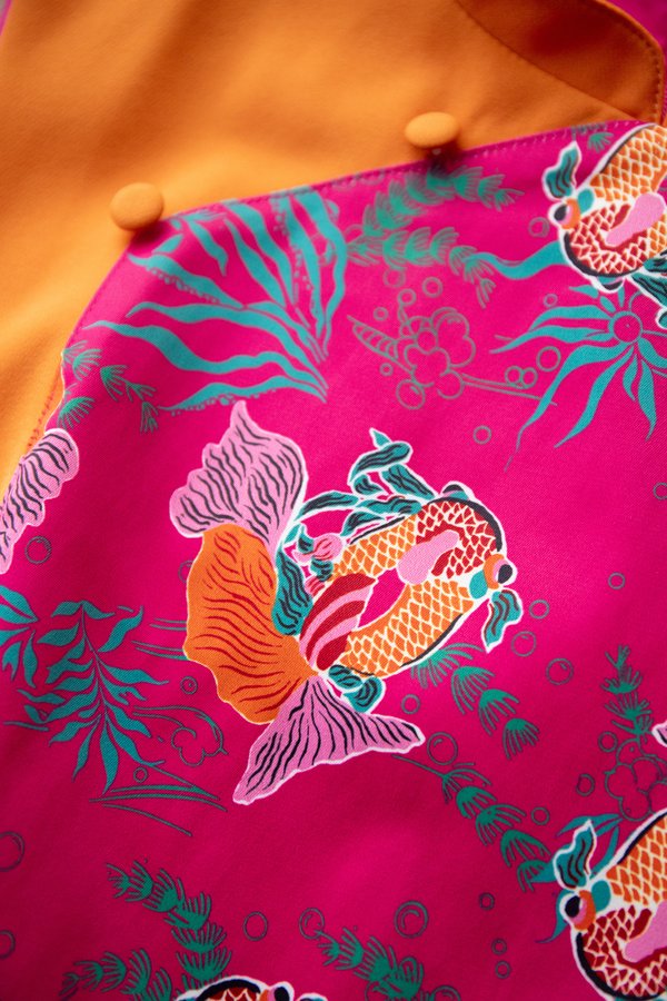 Bountiful Blessings Cheongsam Dress In Magenta Pink